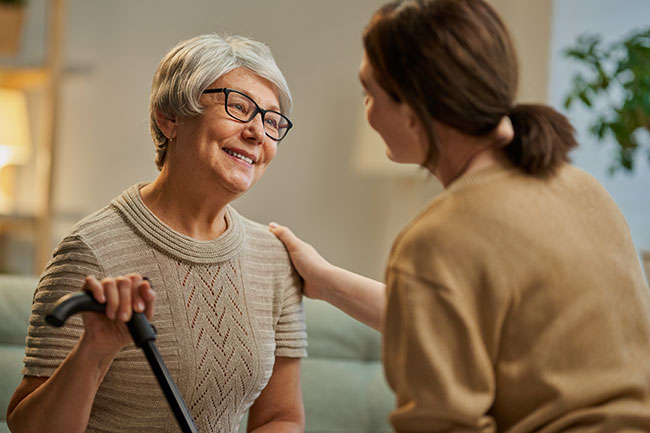 young woman consulting an older woman